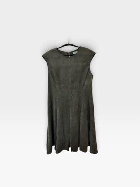The Limited Collection Black Faux Suede Sleeveless Fit and Flare Dress Size L